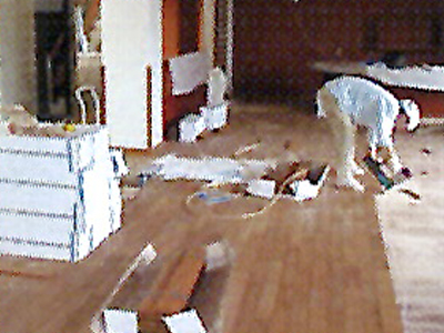 フローリング二重張